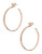 Betsey Johnson Medium Crystal Bow Hoop Earrings - Rose Gold