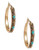 Lucky Brand Gold Tone Semi Precious Stone Hoop Earring - Gold