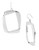 Kenneth Cole New York Large Silver Rectangle Gypsy Hoop Earring - Silver
