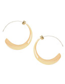 Kenneth Cole New York Gold Sculptural Crescent Hoop Earring - Gold