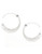 Kenneth Cole New York Silver Sculptural Crescent Hoop Earring - Silver