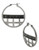 Kenneth Cole New York Deco Glam Metal Glass Hoop Earring - Black