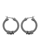 Anne Klein Mesh Hoop Earrings - Silver
