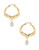 Lauren Ralph Lauren Jaipur collection  Metal Hoop with Pearl Drop Earring - Gold