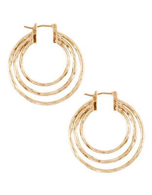 Lucky Brand Gold Tone Hoop Earring - Gold