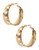 R.J. Graziano Goldtone Hoop Earrings with Bone Accents - Gold
