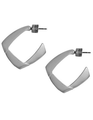 Kenneth Cole New York Square Hoop Earring - Silver