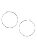 Kenneth Cole New York Large Silver Hoop Earring - Silver