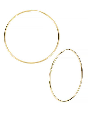 Kenneth Cole New York Large Gold Hoop Earring - Shiny Gold
