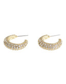 Nine West Small Pave Huggy Earring - Gold
