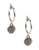 Lucky Brand Lucky Brand Earrings, Silver-Tone Small Pave Drop Earrings - Silver
