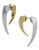 Sam Edelman Curved Two Piece Metal Earring - Grey