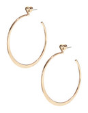 Betsey Johnson Large Heart Hoop Earrings - ROSE GOLD