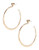 Betsey Johnson Large Heart Hoop Earrings - ROSE GOLD