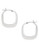 Kenneth Cole New York Small Silver Rectangle Hoop Earring - Silver