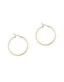 Anne Klein Pierced Wide Medium Hoop Earring - Gold
