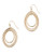 Anne Klein Pierced Small Oval Hoop Earring - Gold