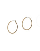 Anne Klein Pierced Oval Hoop Earring - Gold
