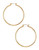 Kensie Brass Wire Hoop Earrings - Gold