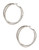 Expression 2 Row Crystal Hoop Earrings - Silver