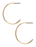 Kensie Flat Crescent Hoop Earrings - Gold