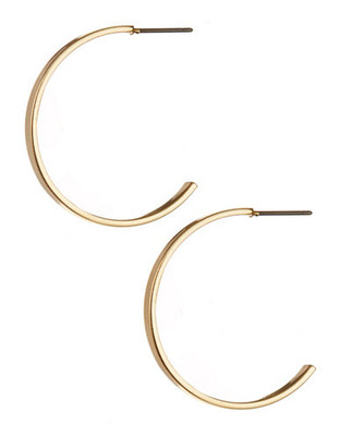 Kensie Flat Crescent Hoop Earrings - Gold