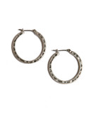 Lucky Brand Small Silver Tone Round Hoop Earrings - Silver