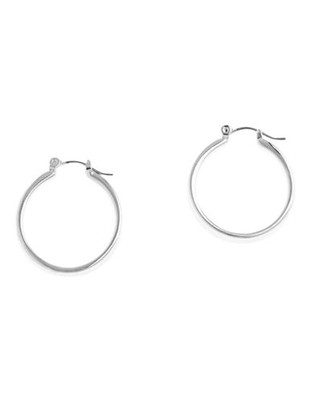 Nine West Pierced Medium  Hoop Earring - Silver
