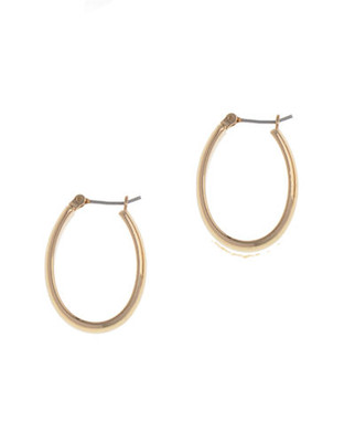 Nine West Pierced Oval Hoop Earring - Gold