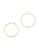 Nine West Large clickit basic hoop in gold tone metal. - Gold