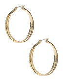 Bcbgeneration Cut Out Hoop Earrings - Gold