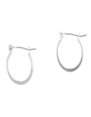 Nine West Pierced Silver Clickit Hoop Earring - Silver