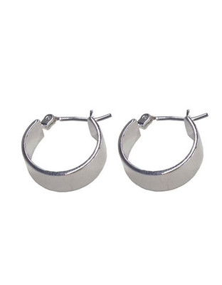 Nine West Small Thick Hoop Earring - Silver