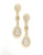 Nadri Framed Cubic Zirconia Linear Earrings - Gold/Crystals