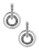 Swarovski Circle Crystal Pierced Earrings - Silver