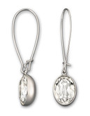 Swarovski Puzzle Crystal Pierced Earrings - Silver