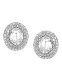 Carolee Nassau Nights Button Clip On Earrings - Silver