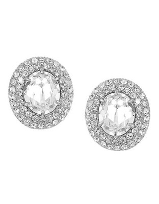 Carolee Nassau Nights Button Clip On Earrings - Silver