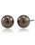 Carolee 8mm Cocoa Pearl Earrings - Dark Brown
