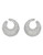 Swarovski Stone Pierced Earrings - Silver