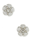 Kate Spade New York Encrusted Petal Stud Earrings - Silver