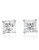 Crislu 150 Cttw Princess Cut Cubic Zirconia Stud Earring - Silver