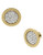 Michael Kors Gold Tone Pave Slice Stud Earring - Gold