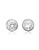 Crislu 1.00 cttw Round Cubic Zirconia Stud in Bezel Setting - Silver