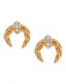 Rachel Zoe Safari Crescent Earring Gold Plated  Stud Earring - Gold