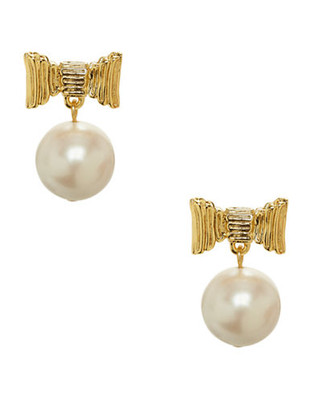 Kate Spade New York All Wrapped Up Pearls Drop Earrings - WHITE
