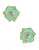 Kate Spade New York Rose Garden Stud Earrings with Crystal Accent - Green