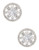 Nadri Floral Button Stud Earrings - Silver