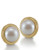 Carolee Pearl Button Clip Earrings - White