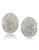 Carolee Athena Silver Nugget Pierced Earrings Silver Tone Crystal Stud Earring - Silver